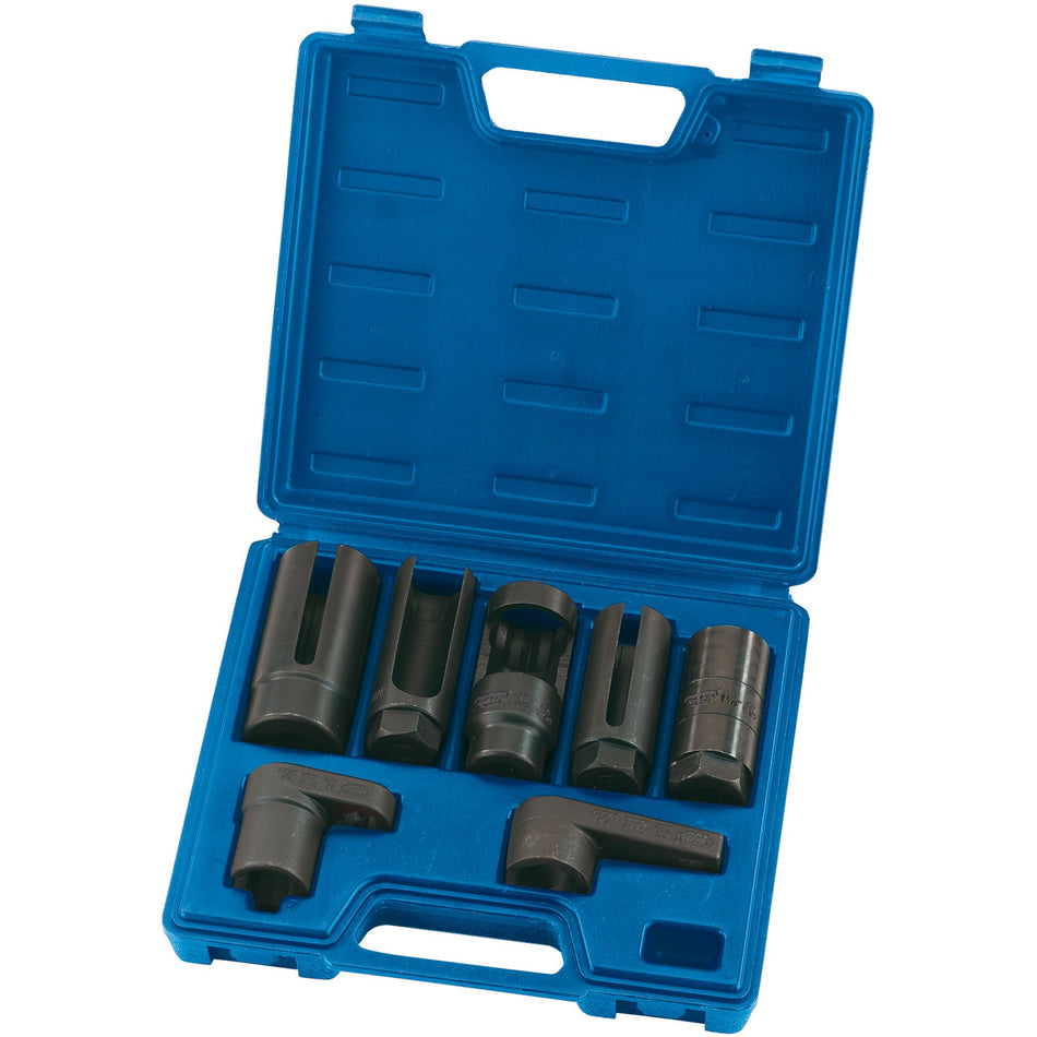 Draper 89765 Lambda/Oxygen Sensor Socket Set, 3/8", 1/2" Sq. Dr. (7 Piece)