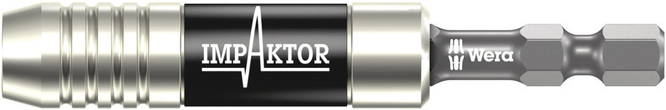 Wera 05057675001 897/4 IMP Impaktor holder with retaining ring and magnet, 1/4" x 75 mm