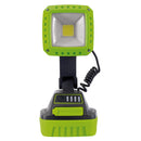 Draper 90033 COB LED Rechargeable Worklight, 10W, 1,000 Lumens, Green, 4 x 2.2Ah Batteries