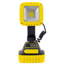 Draper 90049 COB LED Rechargeable Worklight, 10W, 1,000 Lumens, Yellow, 4 x 2.2Ah Batteries