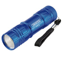 Draper 90103 COB LED Aluminium Hand Torch, 3 x AAA Batteries Supplied