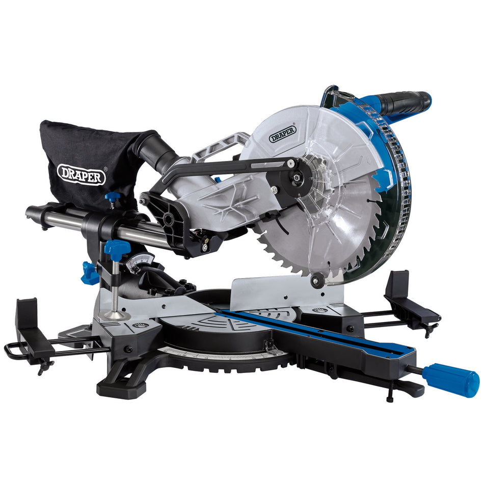 Draper 90170 Sliding Compound Mitre Saw, 255mm, 1800W