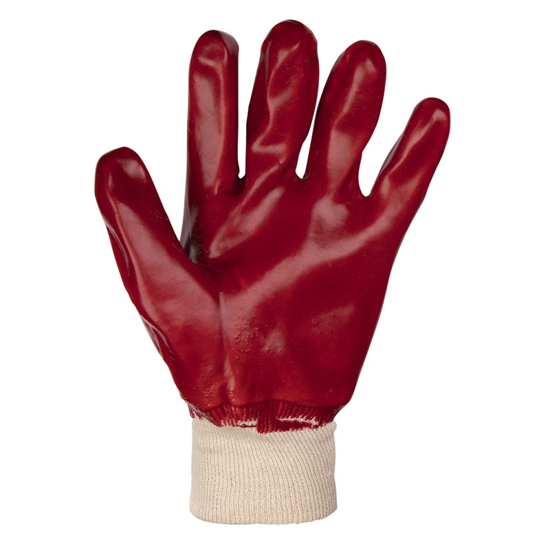 Sealey 9106XL/12 PVC Knit Wrist Gloves (X-Large) - Pack of 12 Pairs