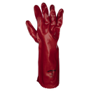 Sealey 9114/12 Red PVC Gauntlets 450mm - Pack of 12 Pairs