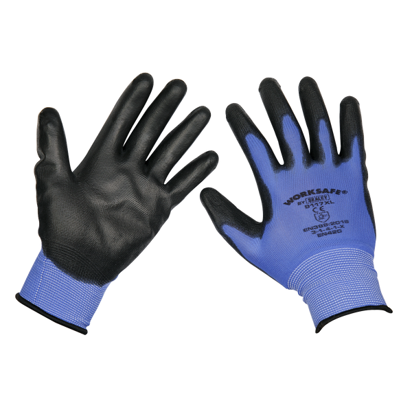 Sealey 9117XL/B120 Lightweight Precision Grip Gloves (X-Large) - Pack of 120 Pairs