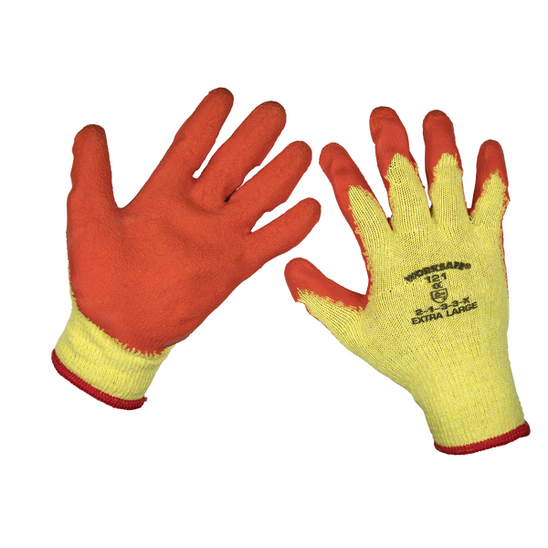 Sealey 9121XL/12 Super Grip Knitted Gloves Latex Palm (X-Large) - Pack of 12 Pairs