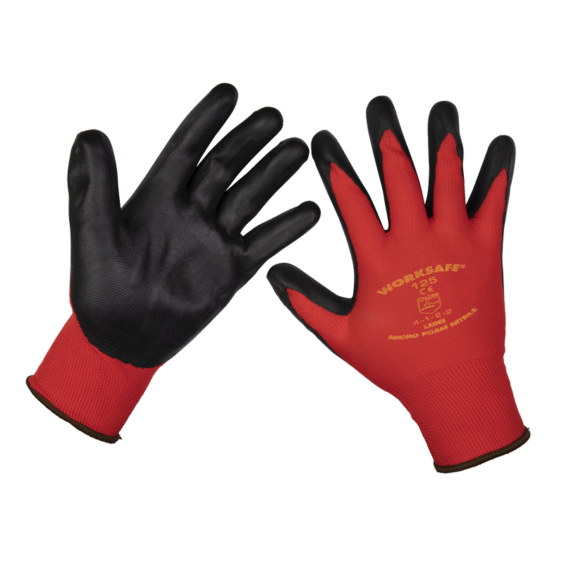 Sealey 9125L/B120 Nitrile Foam Gloves (Large) - Pack of 120 Pairs