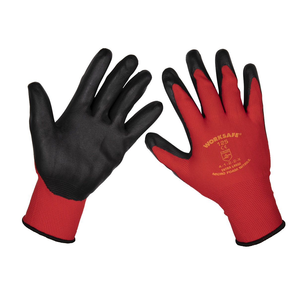 Sealey 9125XL/12 Nitrile Foam Gloves (X-Large) - Pack of 12 Pairs