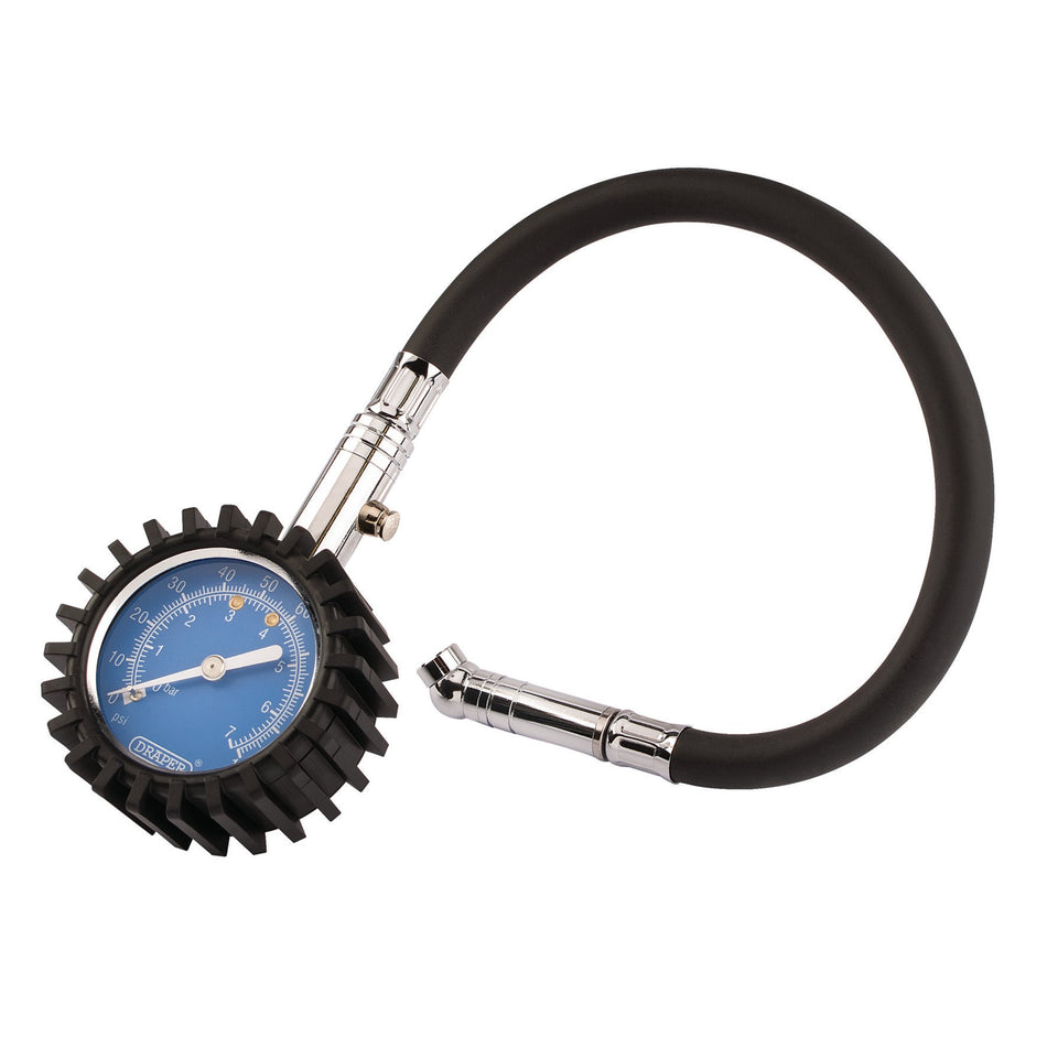 Draper 91357 Tyre Pressure Gauge, 0 - 100psi, 0 - 7 bar