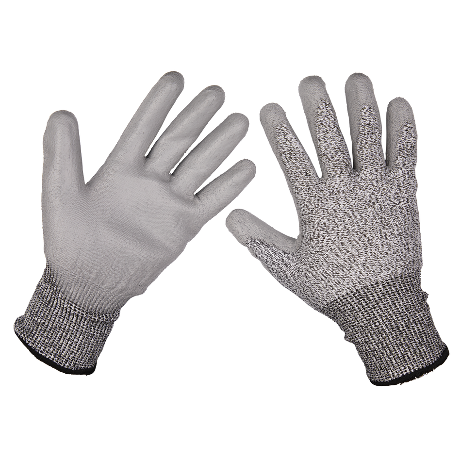 Sealey 9139L Anti-Cut PU Gloves (Cut Level C - Large) - Pair
