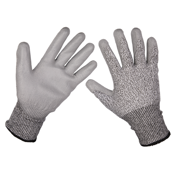 Sealey 9139L Anti-Cut PU Gloves (Cut Level C - Large) - Pair