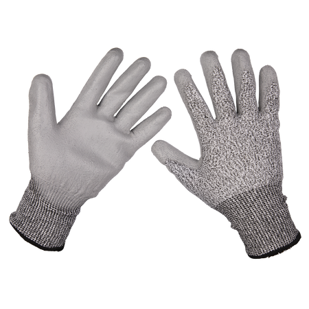 Sealey 9139XL Anti-Cut PU Gloves (Cut Level C - X-Large) - Pair