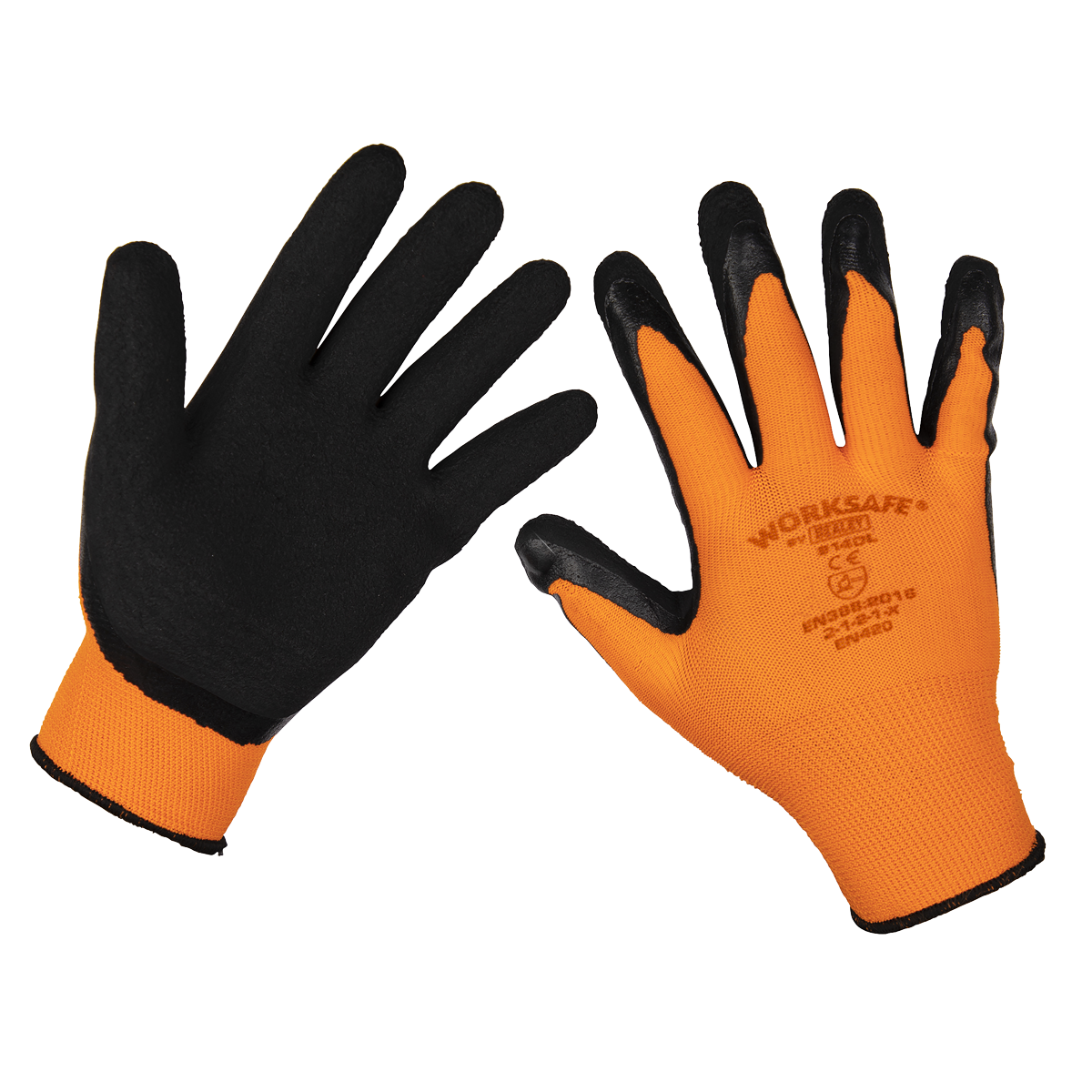 Sealey 9140L/12 Foam Latex Grippa Gloves (Large) - Pack of 12 Pairs