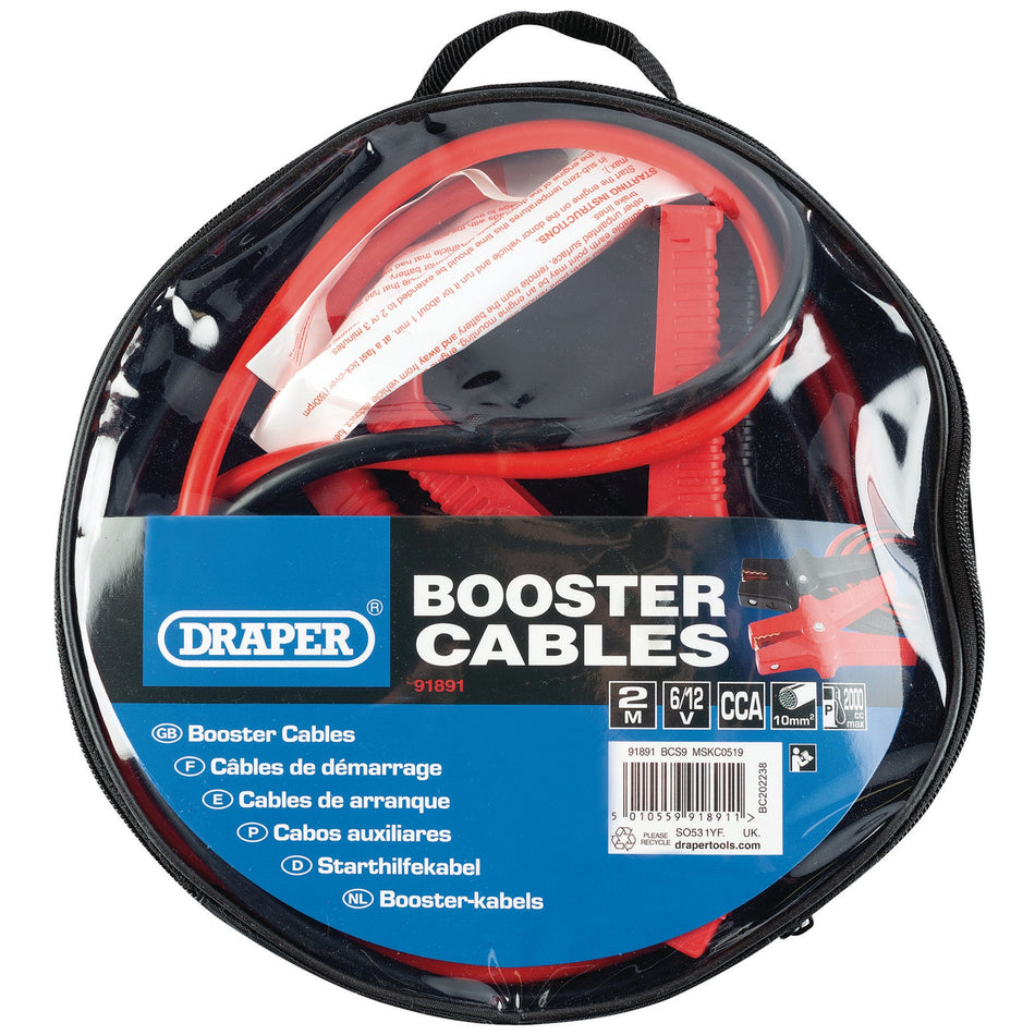 Draper 91891 Booster Cables, 2m x 10mm&sup2;