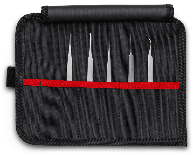 KNIPEX 92 00 02 Precision Tweezers Set, 5 pcs