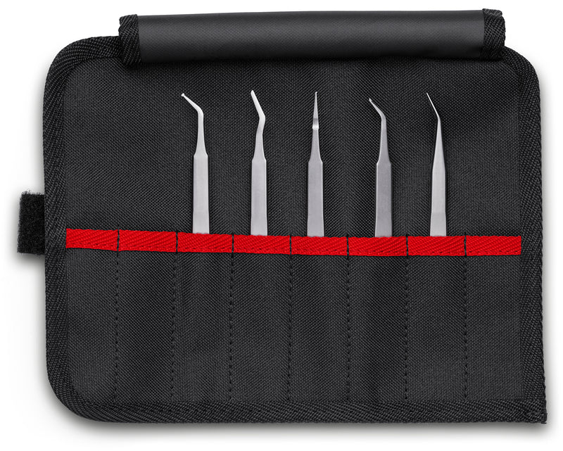 KNIPEX 92 00 03 SMD Precision Tweezers Set, 5 pcs