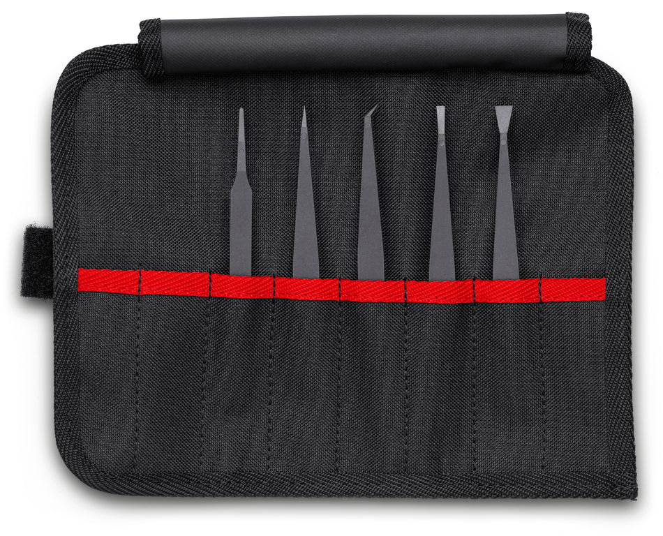 KNIPEX 92 00 05 ESD Plastic Tweezers Set ESD, 5 pcs