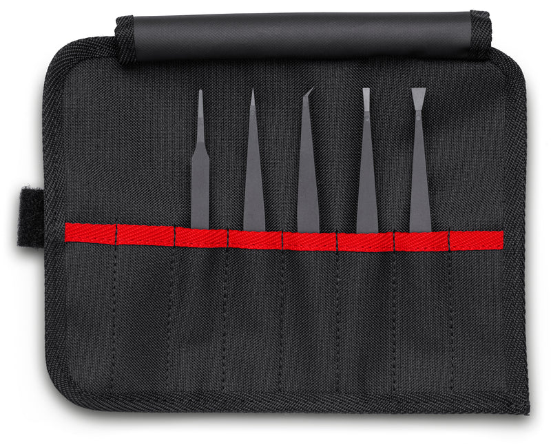 KNIPEX 92 00 05 ESD Plastic Tweezers Set ESD, 5 pcs