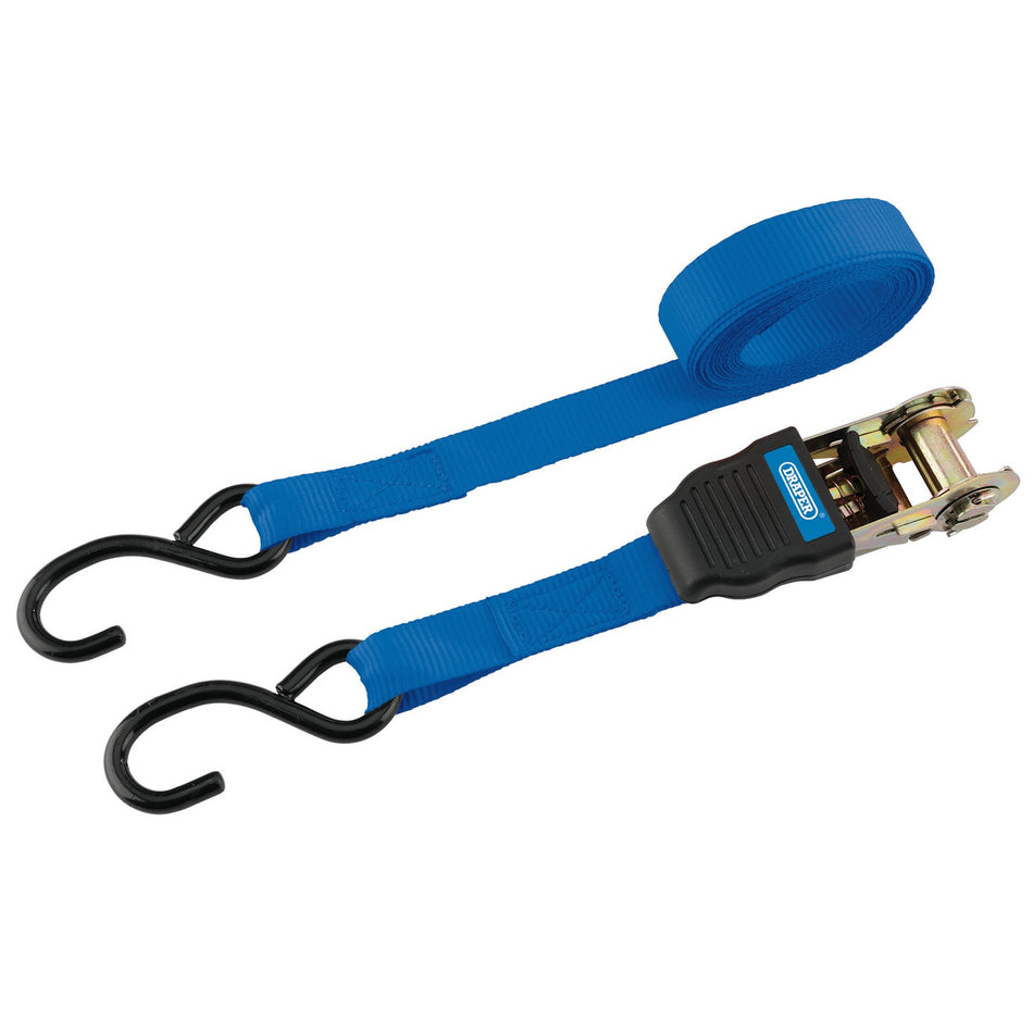 Draper 92769 Ratcheting Tie Down Straps, 4.5m x 25mm, 225kg (2 Piece)