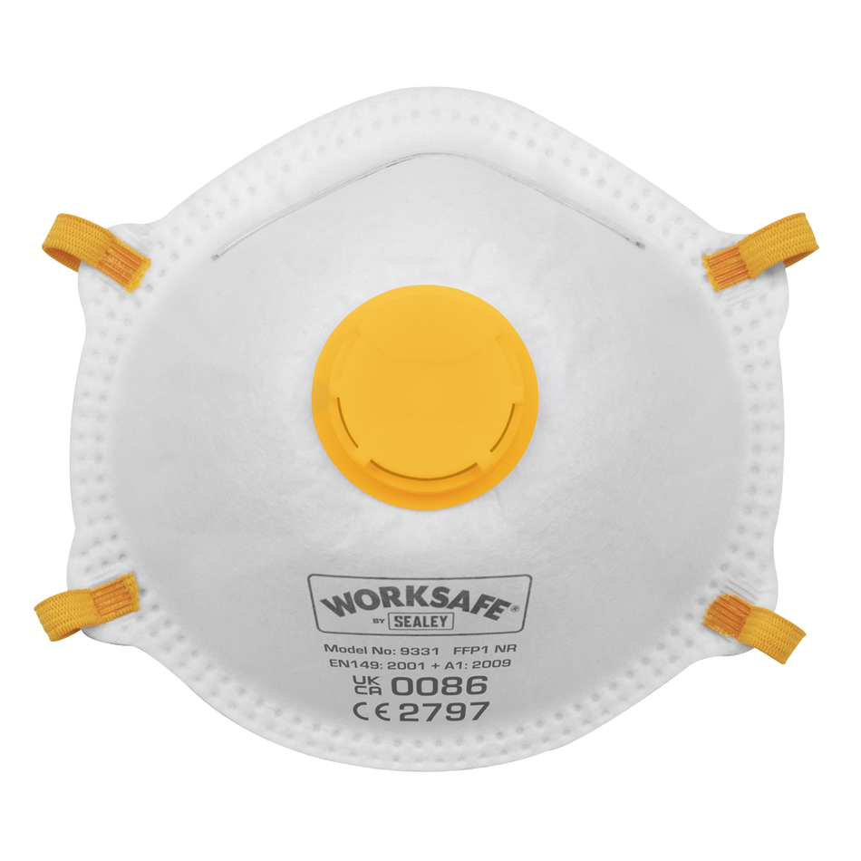 Sealey 9331/10 FFP1 Valved Cup Mask - Pack of 10