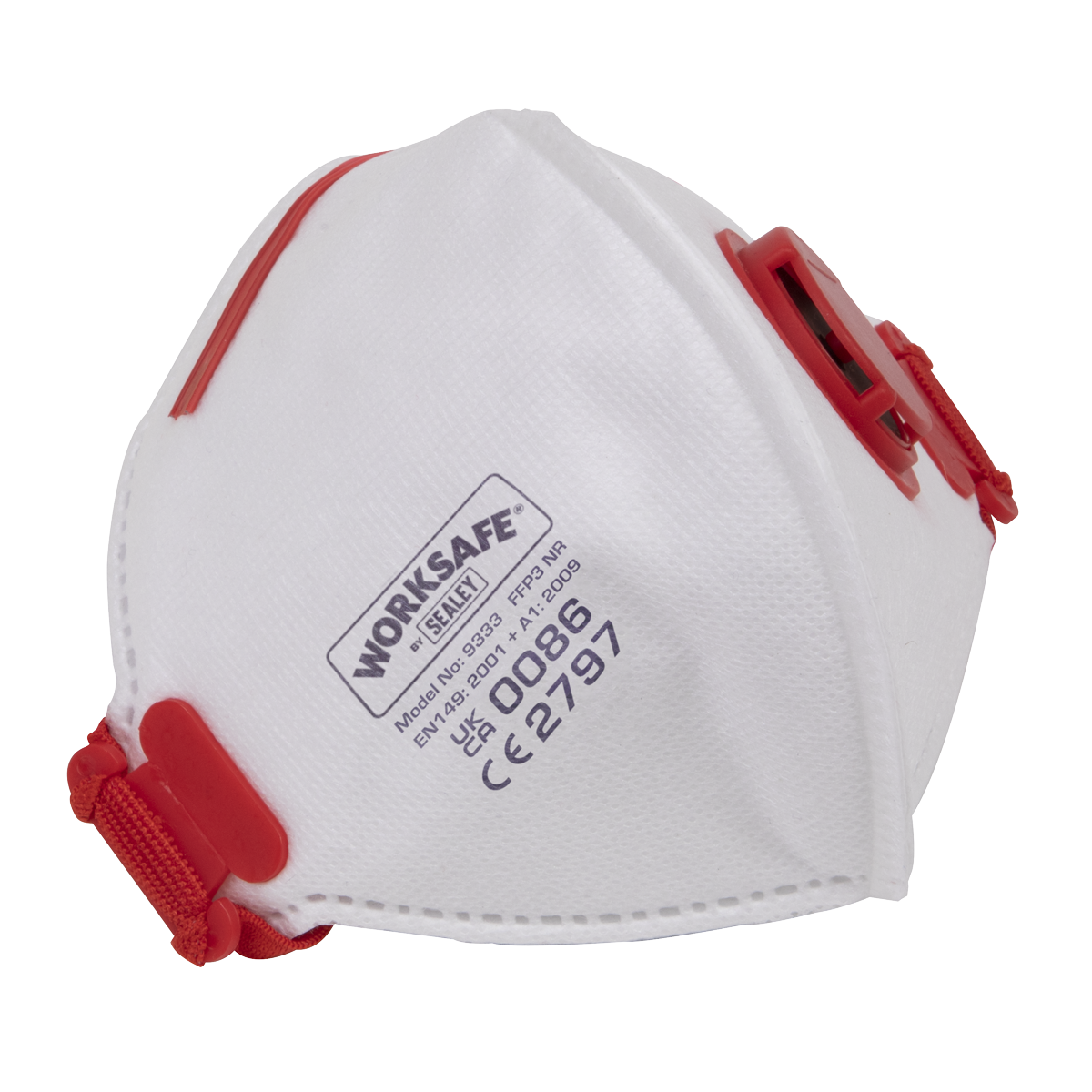 Sealey 9333/10 FFP3 Valved Fold Flat Mask - Pack of 10