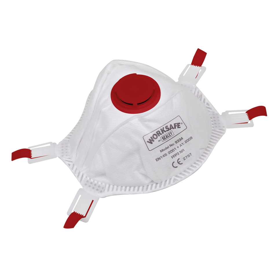 Sealey 9334/10 FFP3 Valved Cup Mask - Pack of 10