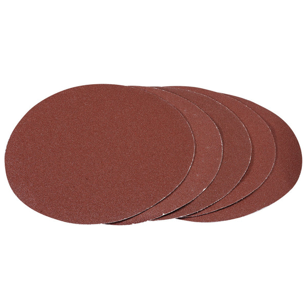 Draper 93422 Hook and Loop Aluminium Oxide Sanding Discs, 180mm, 80 Grit (Pack of 5)