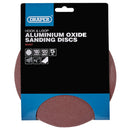 Draper 93427 Hook and Loop Aluminium Oxide Sanding Discs, 180mm, 120 Grit (Pack of 5)