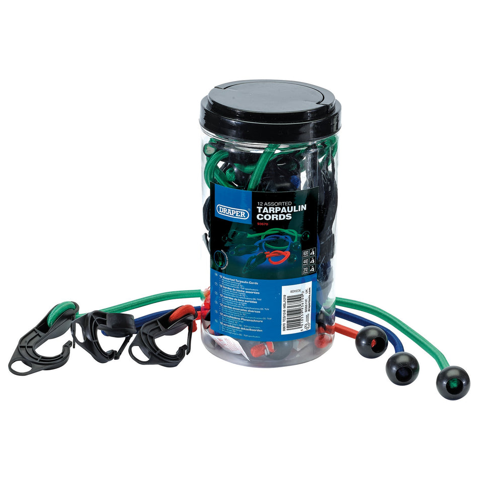 Draper 93670 Tarpaulin Cord Set (12 Piece)