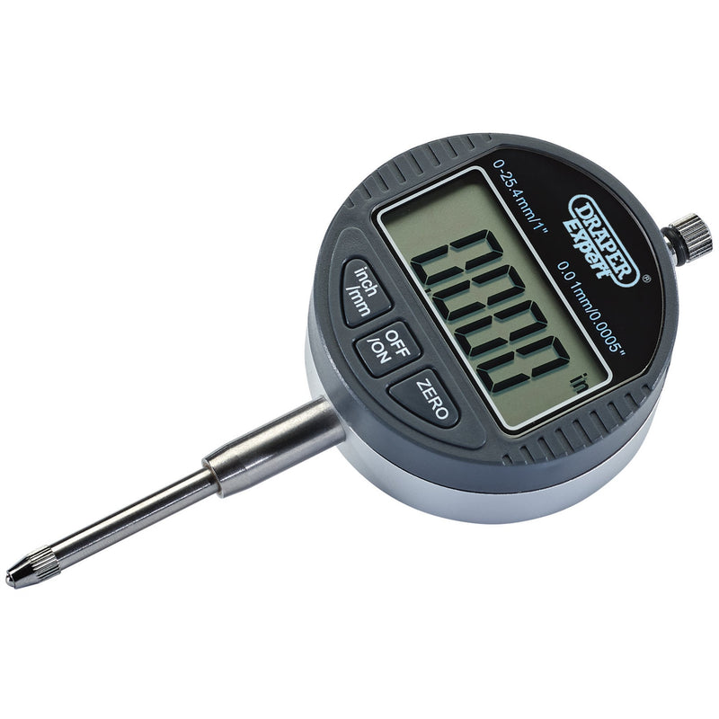 Draper 94255 Dual Reading Digital Dial Test Indicator, 0 - 25mm/0 - 1"