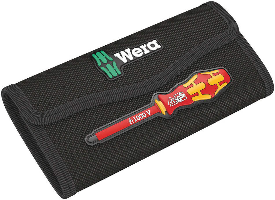 Wera 05671388001 9457 Folding pouch for 18-piece Kraftform Kompakt VDE sets, empty, 180 x 85 mm