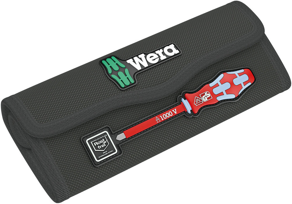 Wera 05136539001 9476 Folding pouch for sets of up to 8 Kraftform Kompakt VDE Stainless, empty, 180 x 80 mm