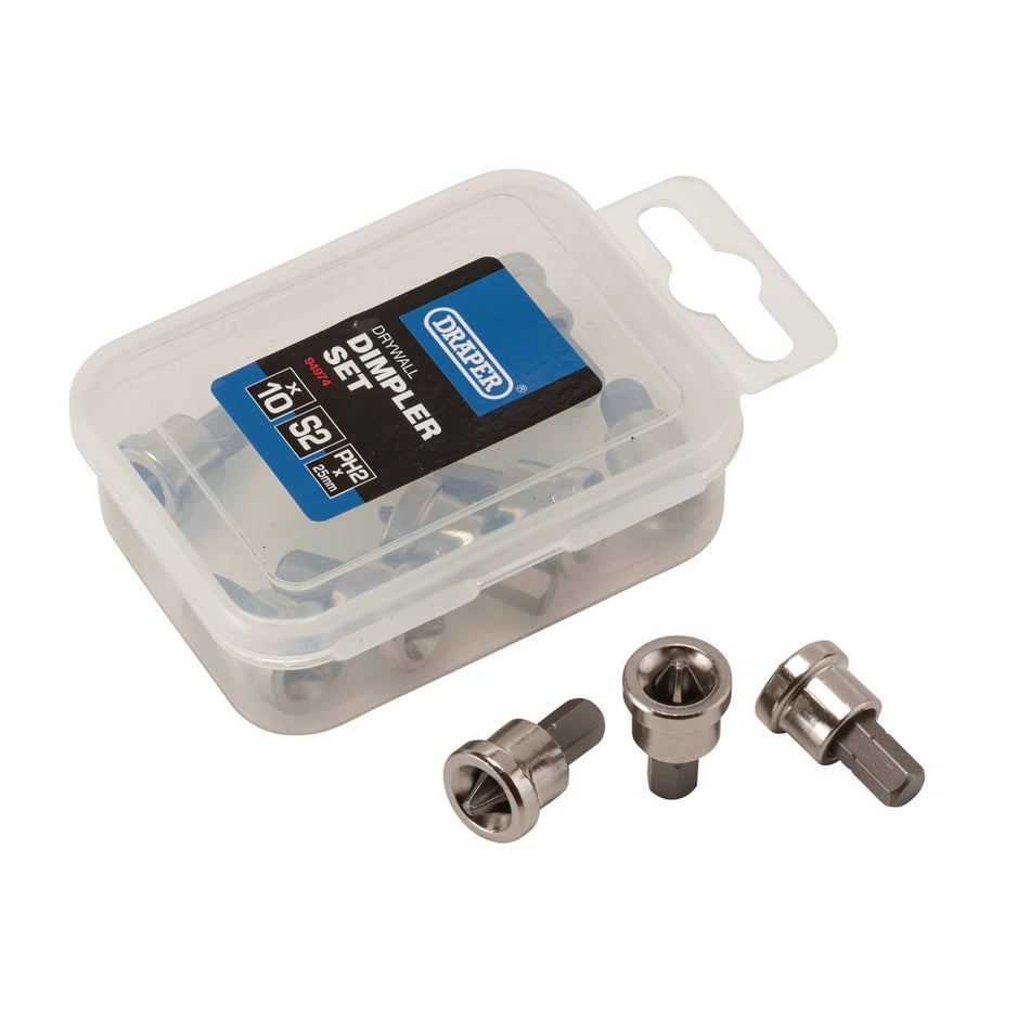Draper 94974 Drywall Dimpler Set, PH2 x 25mm (10 Piece)