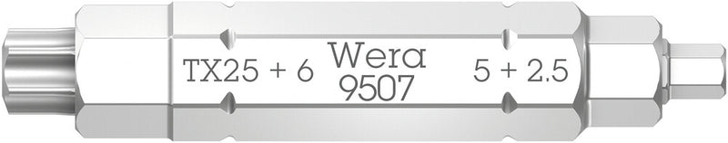 Wera 05073202001 9507 SB 4-in-1 Bit 2, 2.5; 5; 6 x TX 25 x 37 mm
