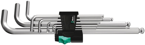 Wera 05022087001 950/9 Hex-Plus 1 L-key set, metric, chrome-plated, 9 pieces