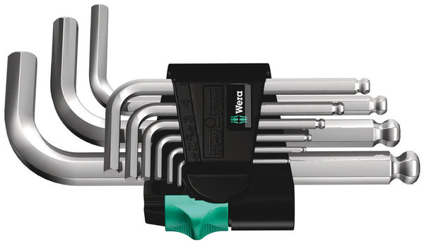 Wera 05133163001 950/9 Hex-Plus 3 L-key set, metric, chrome-plated, 9 pieces
