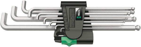 Wera 05073594001 950/9 Hex-Plus 4 L-key set, metric, chrome-plated, 9 pieces