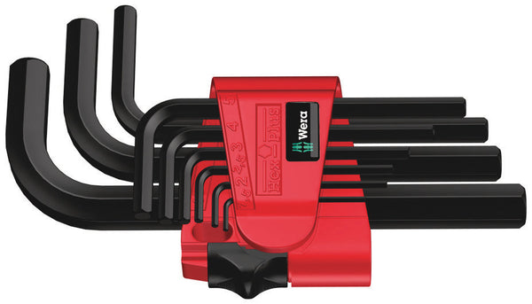 Wera 05021737001 950/9 Hex-Plus 7 L-key set, metric, BlackLaser, 9 pieces