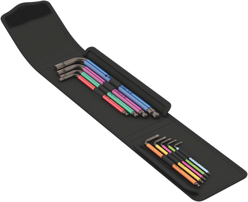 Wera 05022639001 950/9 Hex-Plus Multicolour Imperial 1 L-key set, imperial, BlackLaser, 9 pieces
