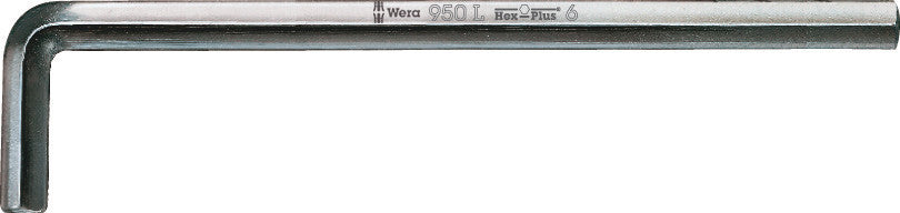 Wera 05021640001 950 L-key, metric, chrome-plated, 10 x 219 mm