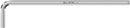 Wera 05022123001 950 L HF L-key, metric, chrome-plated, with holding function, 6 x 180 mm