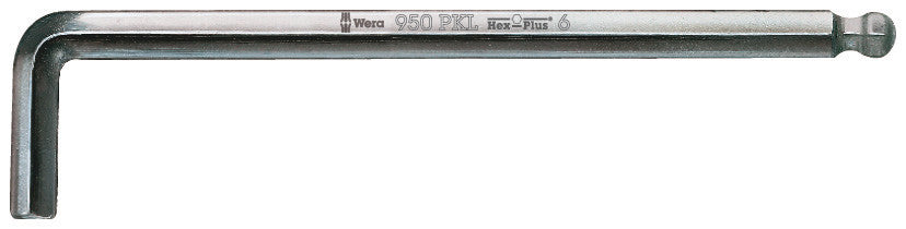 Wera 05022064001 950 PKL L-key, metric, chrome-plated, 8 x 200 mm