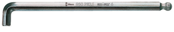 Wera 05022045001 950 PKLS L-key, metric, chrome plated, 5 x 160 mm