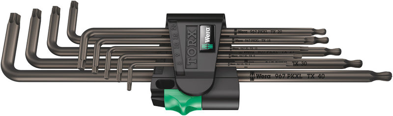 Wera 05024460001 967/9 TX XL 1 TORXÃ‚Â® L-key set, long, 9 pieces