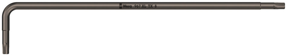 Wera 05024451001 967 XL HF TORX L-key with holding function, long, TX 8 x 90 mm