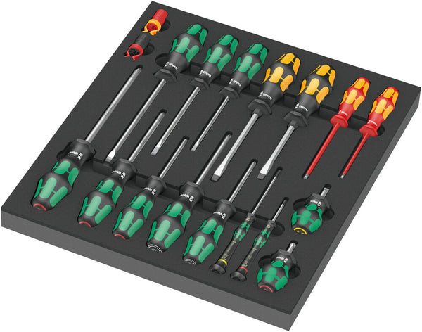 Wera 05150101001 9710 Foam insert screwdriver set 1, 18 pieces