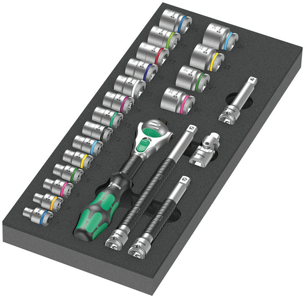Wera 05150111001 9721 Foam insert 8000 B Zyklop 3/8" ratchet set 1, 23 pieces