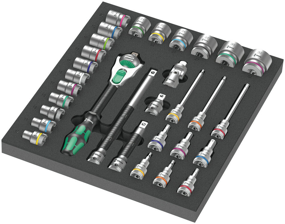 Wera 05150112001 9722 Foam insert 8000 C Zyklop 1/2" ratchet set 1, 31 pieces