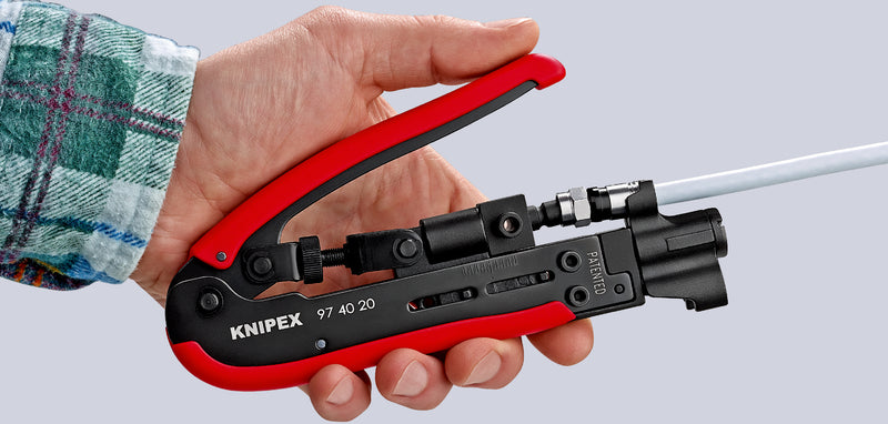 KNIPEX 97 40 20 SB Compression Tool for Coax conectors