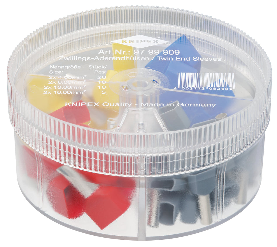 KNIPEX 97 99 909 Assortment of Twin wire-end ferrules